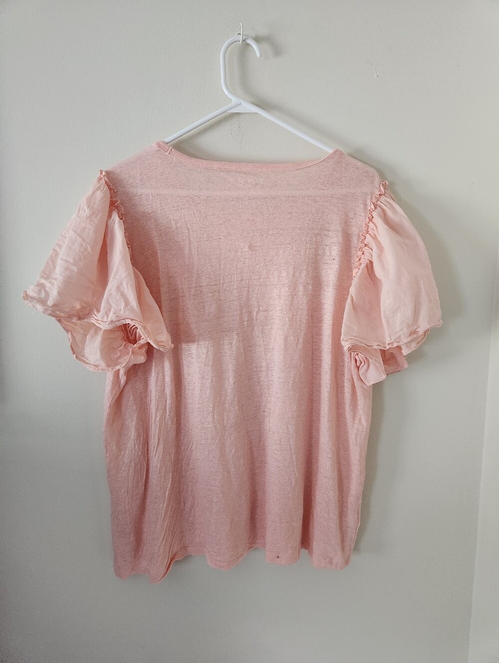 Loft Linen Ruffled Puff Sleeve Top - Picture 4 of 7